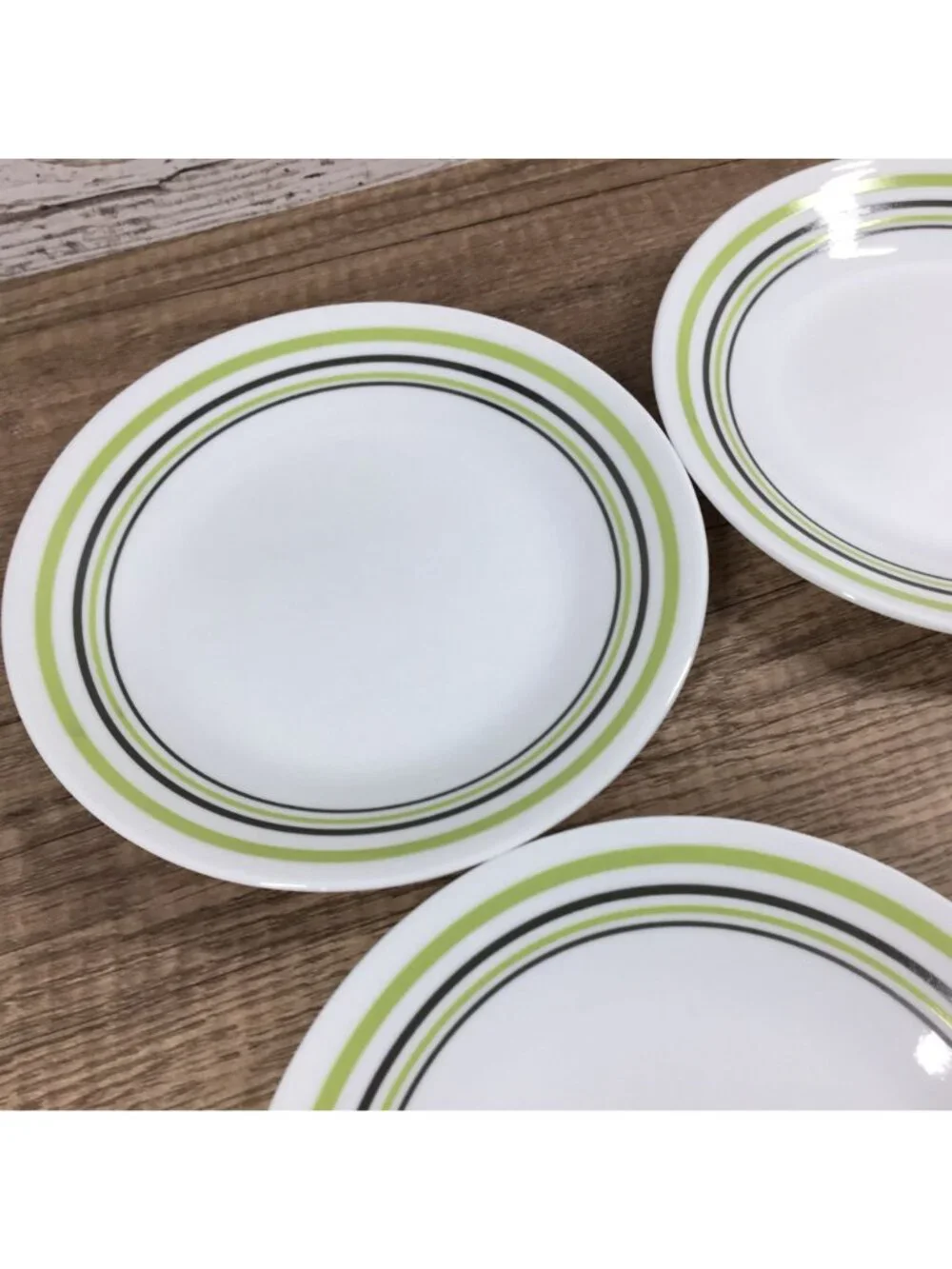 Set of 4 Corelle Garden Sketch Bands Bread & Butter Plates 6 3/4 In